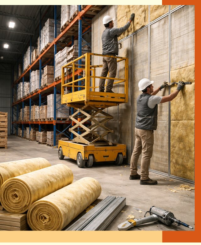 Утепление торгового склада в Ноябрьске от 3242 руб/м2 — комплексно и под ключ | ТепломастерНбс