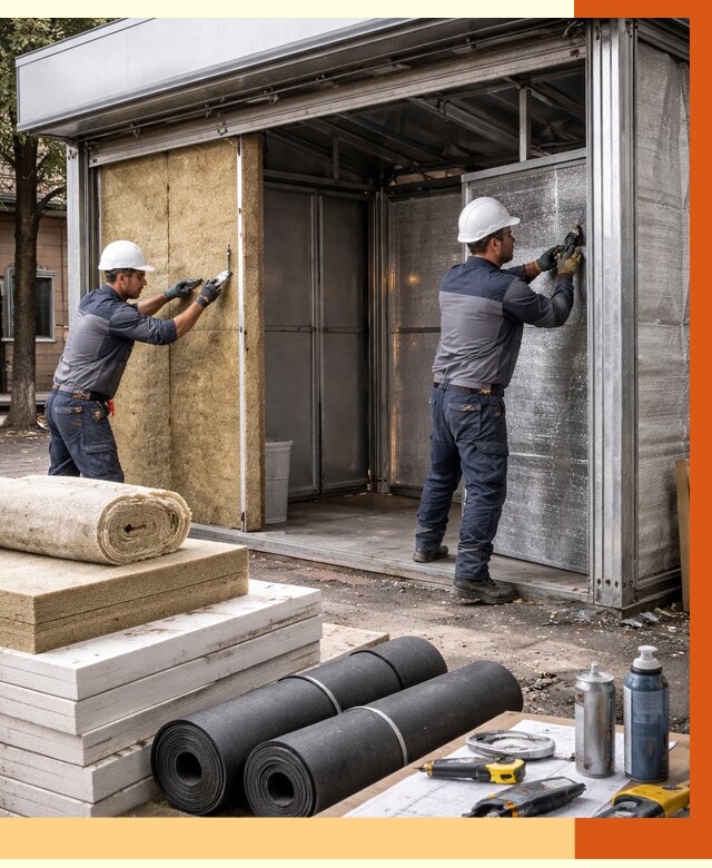 Утепление павильона шаурма в Ноябрьске под ключ от 1216 руб. за м² | ТепломастерНбс