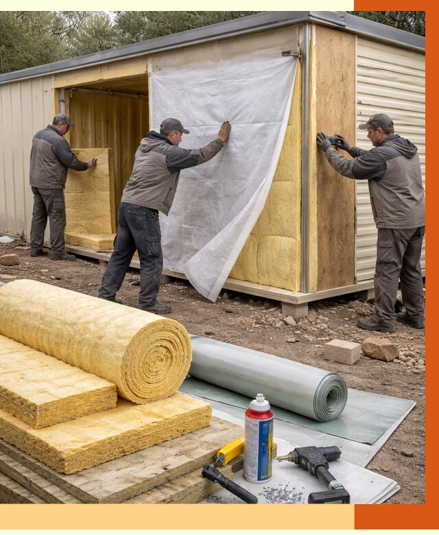 Утепление строительной бытовки в Ноябрьске от 12663 руб. под ключ | ТепломастерНбс
