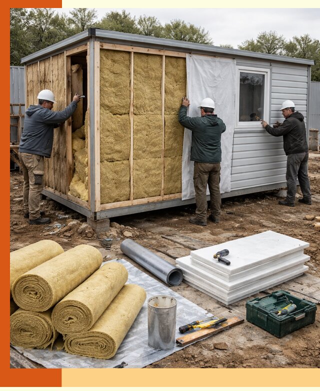 Утепление строительной бытовки под ключ в Ноябрьске для любых условий
