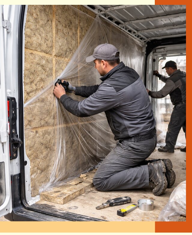 Утепление фургона в Ноябрьске от 16715 руб/м2 — утепление фургона ППУ и кузова | ТепломастерНбс