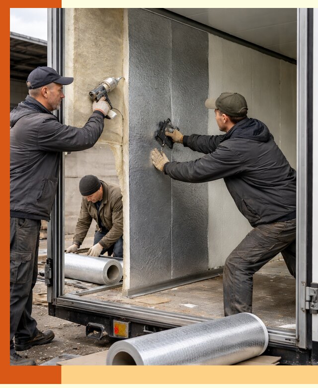 Утепление холодильного кузова в Ноябрьске — монтаж и теплоизоляция