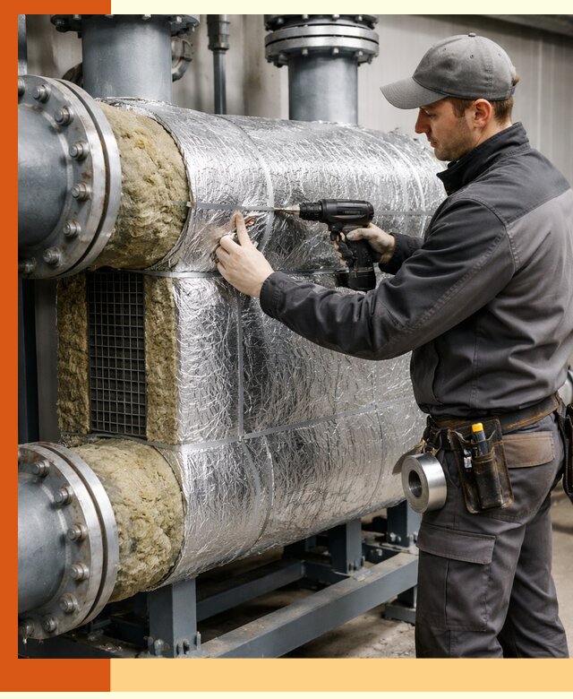 Утепление теплообменника в Ноябрьске — профессиональная теплоизоляция оборудования