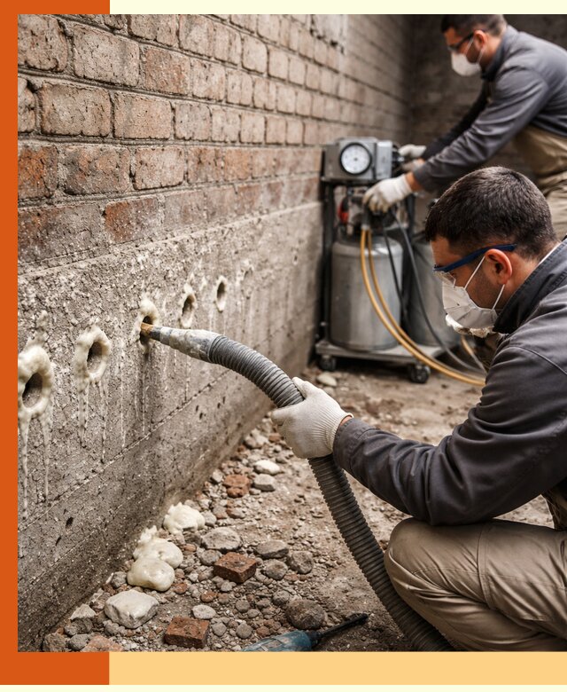 Заполнение колодцевой кладки ППУ в Ноябрьске быстро и герметично