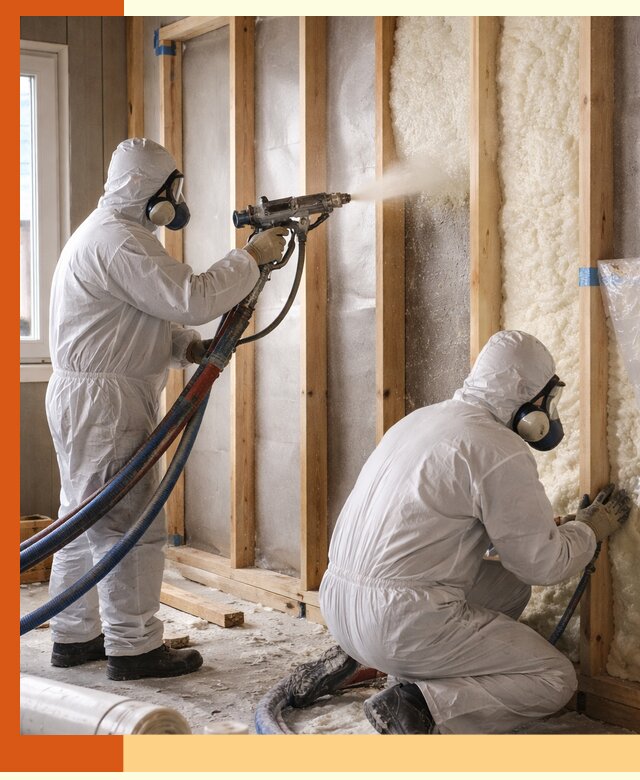 Утепление каркасной стены ППУ в Ноябрьске для домов и коттеджей