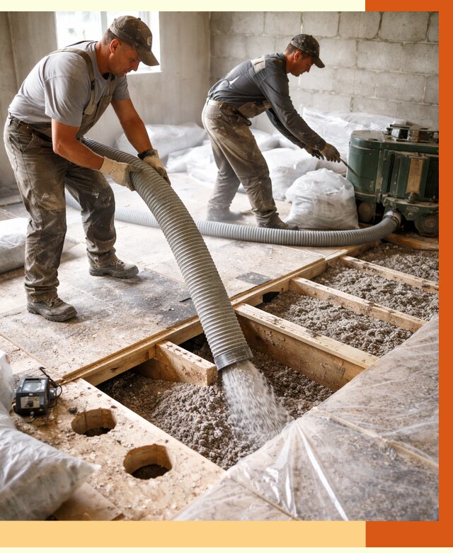 Заполнение пустот перекрытий в Ноябрьске от 4559 руб. под ключ | ТепломастерНбс