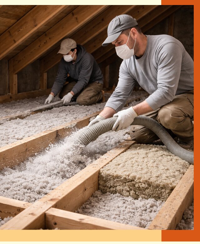 Заполнение полостей чердачного перекрытия в Ноябрьске от 4559 руб. | ТепломастерНбс