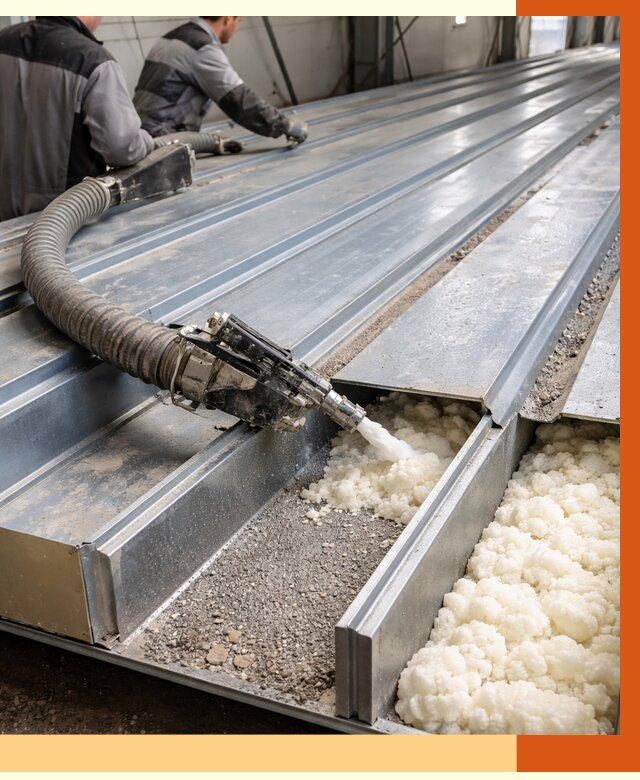 Заполнение пустот кровельных панелей в Ноябрьске от 7294 руб. под ключ | ТепломастерНбс