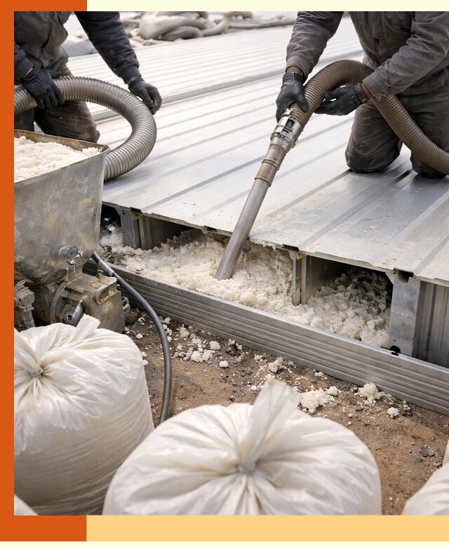 Заполнение пустот кровельных панелей пенными и мокрыми герметиками в Ноябрьске