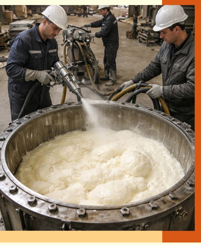 Заливка ППУ в емкости в Ноябрьске от 7344 руб. — утепление емкости под ключ | ТепломастерНбс