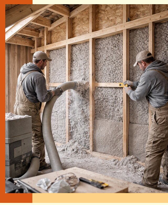 Утепление эковатой стен, потолков и перекрытий в Ноябрьске