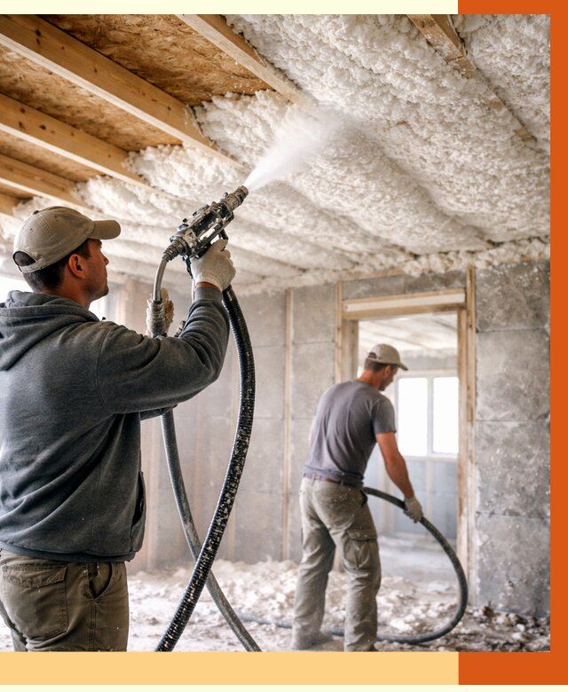 Утепление пеноизолом в Ноябрьске от 1621 руб./м2 под ключ | ТепломастерНбс