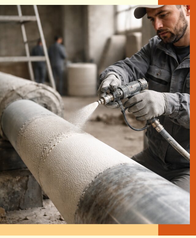 Утепление труб жидкой теплоизоляцией в Ноябрьске от 7598 руб. под ключ | ТепломастерНбс