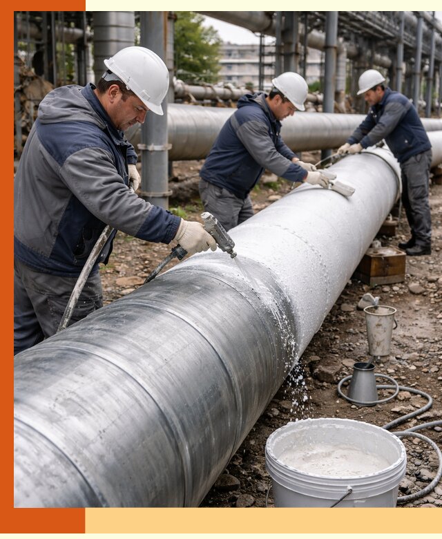 Утепление теплотрассы жидкой теплоизоляцией в Ноябрьске