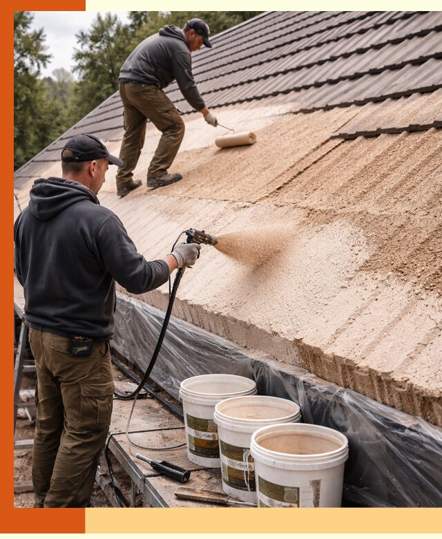 Утепление кровли жидкой пробкой в Ноябрьске для домов и зданий