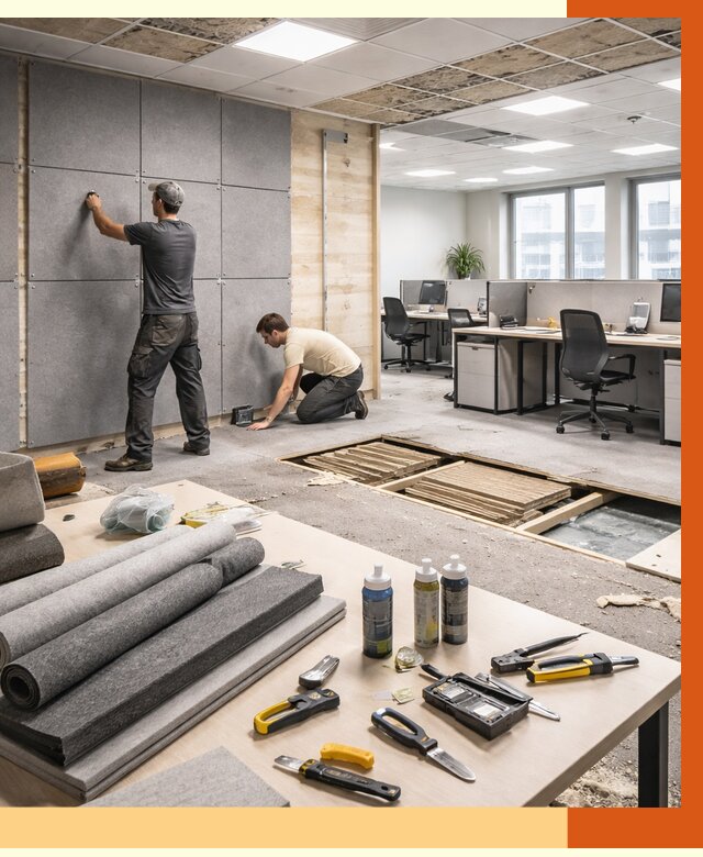 Профессиональная шумоизоляция офиса в Ноябрьске от 6838 руб. за м2 | ТепломастерНбс