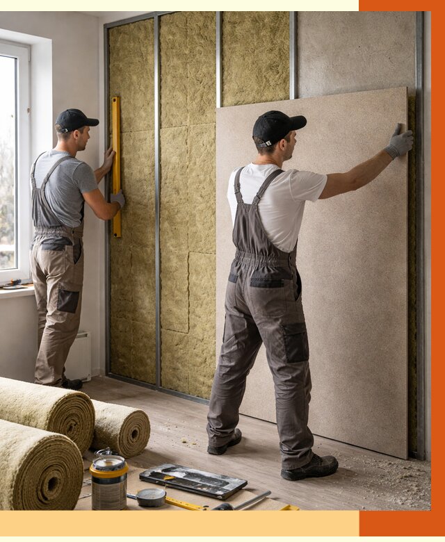 Шумоизоляция стен в Ноябрьске от 4559 руб/м2 — звукоизоляция стен под ключ | ТепломастерНбс