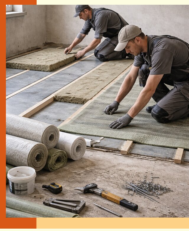 Шумоизоляция пола в Ноябрьске — профессиональная звукоизоляция помещений