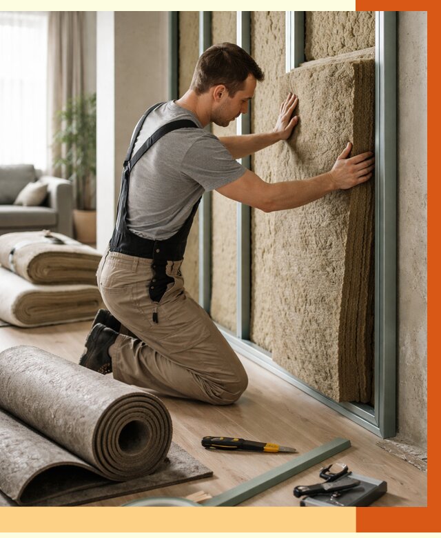 Шумоизоляция перегородок в Ноябрьске от 1671 руб. за м2 — ТепломастерНбс