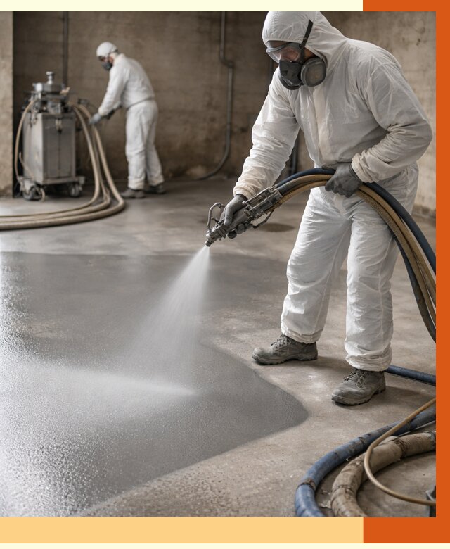 Гидроизоляция полимочевиной в Ноябрьске от 8611 руб/м² — напыление полимерной гидроизоляции | ТепломастерНбс