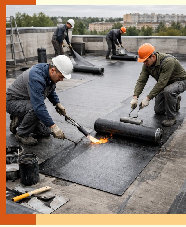 Профессиональная гидроизоляция плоской кровли в Ноябрьске
