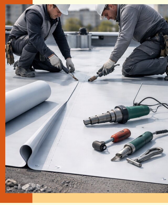 Гидроизоляция мембранной кровли в Ноябрьске: монтаж и ремонт быстро