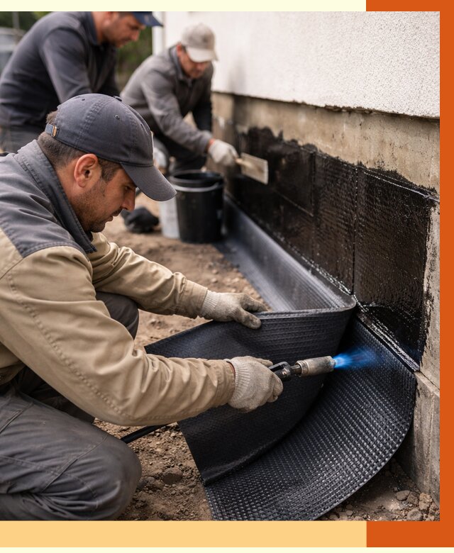 Гидроизоляция цоколя и отмостки в Ноябрьске от 8611 руб. — ТепломастерНбс