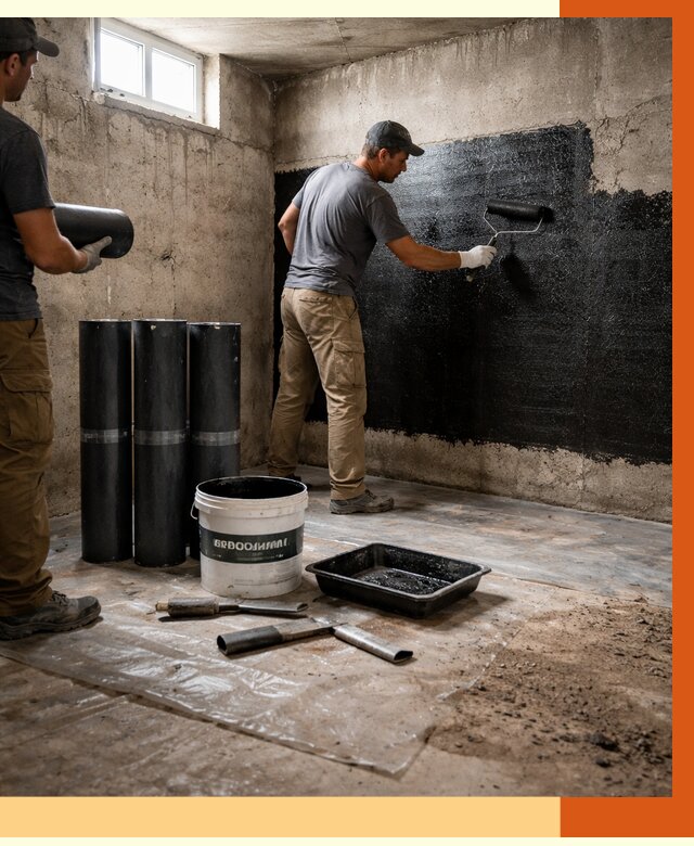 Гидроизоляция подвала в Ноябрьске от 3546 руб. под ключ | Профессионально — ТепломастерНбс