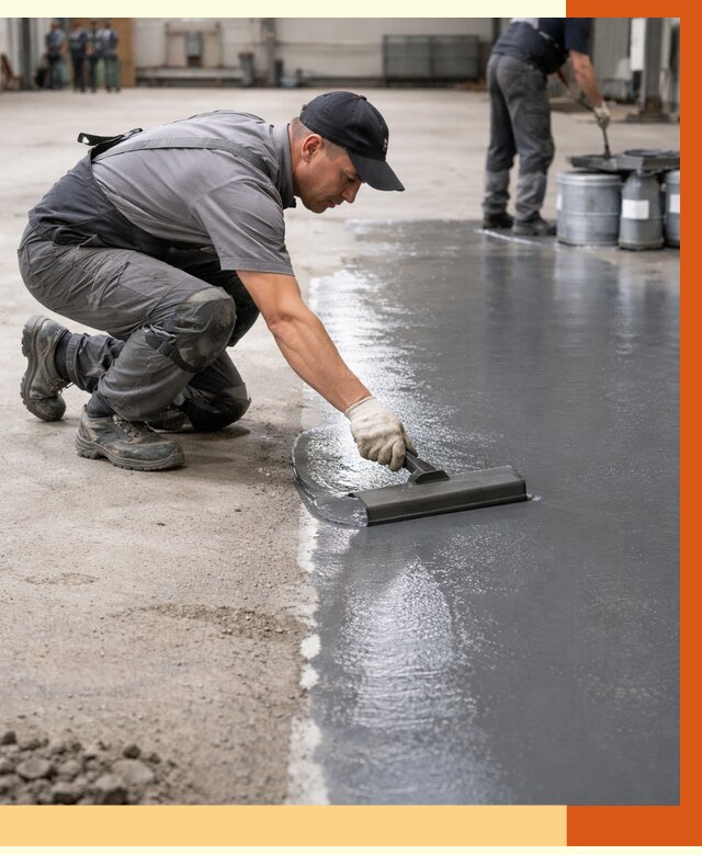 Гидроизоляция промышленного пола в Ноябрьске от 1216 руб./м2 — ТепломастерНбс специалисты под ключ