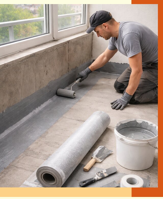 Профессиональная гидроизоляция балкона в Ноябрьске от 4255 руб. | ТепломастерНбс