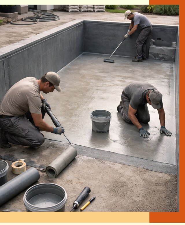 Профессиональная гидроизоляция бассейна в Ноябрьске от 6585 руб. за м2 | ТепломастерНбс