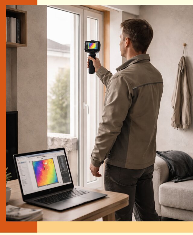 Тепловизионное обследование квартиры в Ноябрьске для поиска утечек тепла