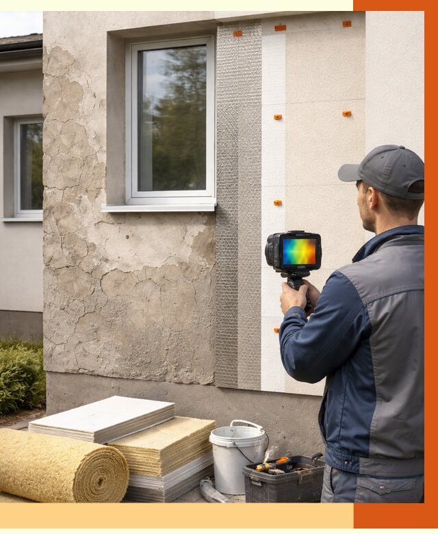 Тепловизионное обследование фасада в Ноябрьске от 4559 руб. под ключ | ТепломастерНбс