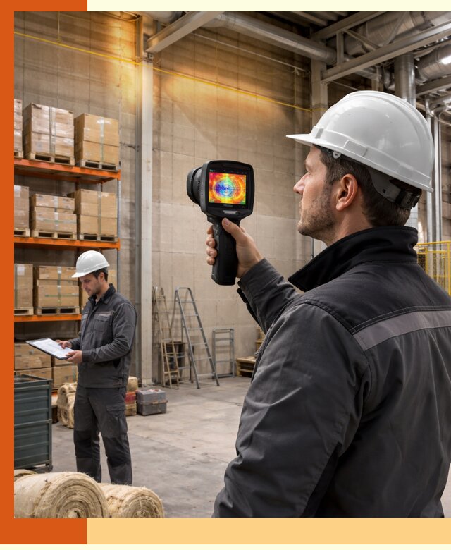 Тепловизионное обследование склада и выявление утечек в Ноябрьске