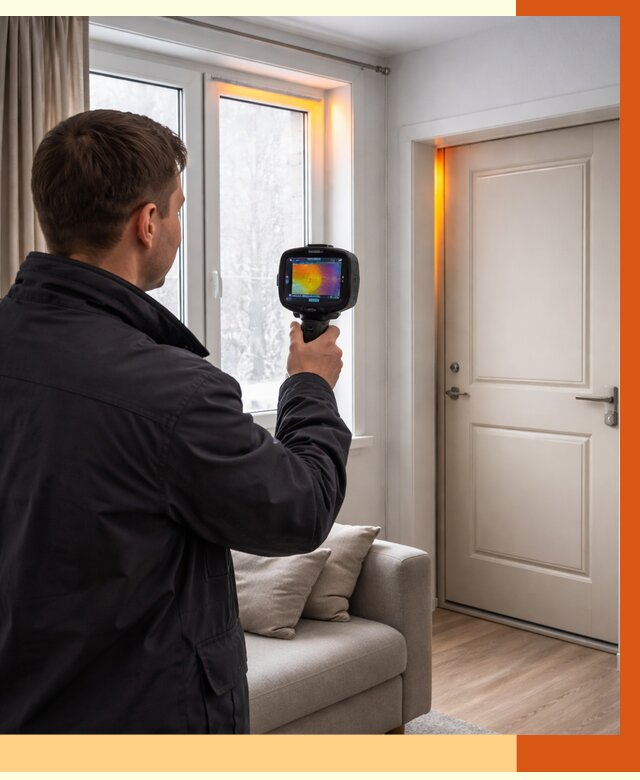 Тепловизионное обследование окон и дверей в Ноябрьске от 4559 руб. | ТепломастерНбс