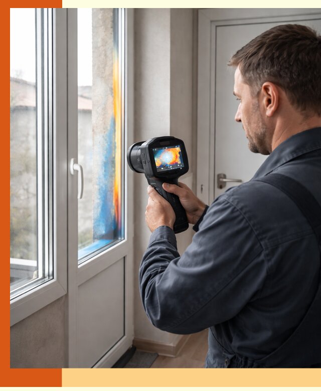 Тепловизионное обследование окон и дверей в Ноябрьске