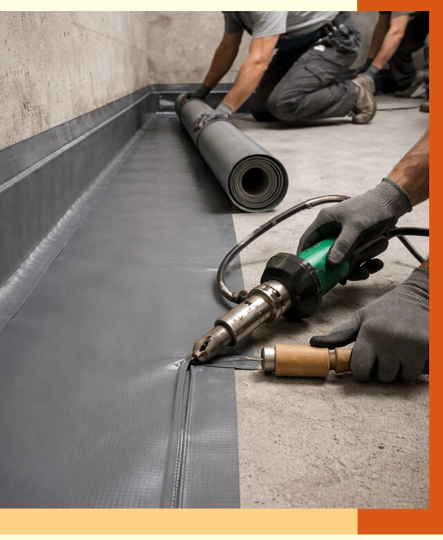 Монтаж гидроизоляционной мембраны в Ноябрьске от 1008 руб/м2 | ТепломастерНбс