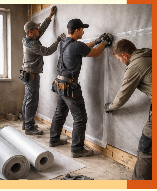 Монтаж ветроизоляции в Ноябрьске от 4559 руб./м2 — профессионально | ТепломастерНбс