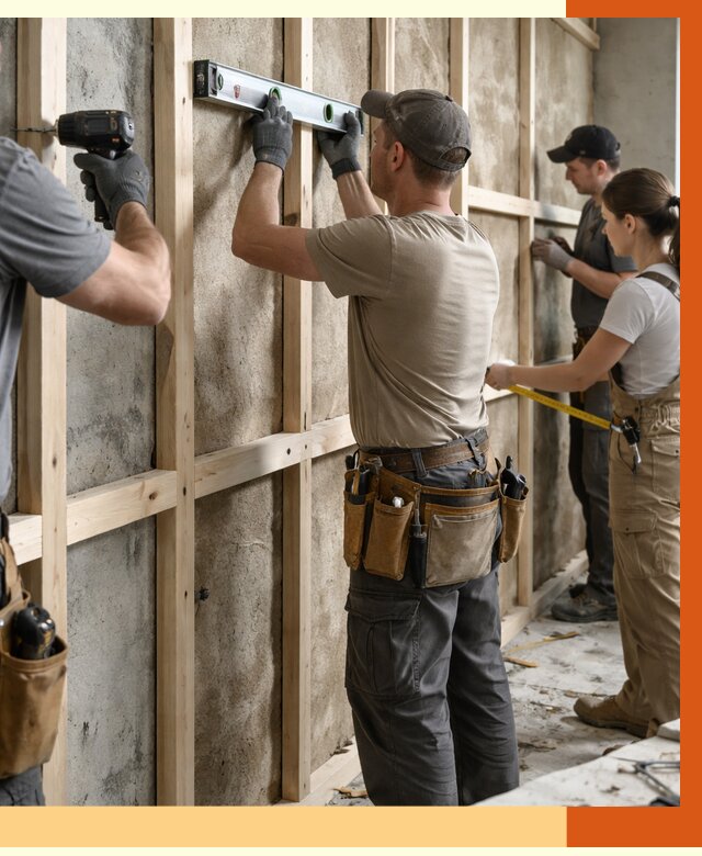 Монтаж обрешетки под утепление в Ноябрьске от 1165 руб/м² | Заказать у ТепломастерНбс