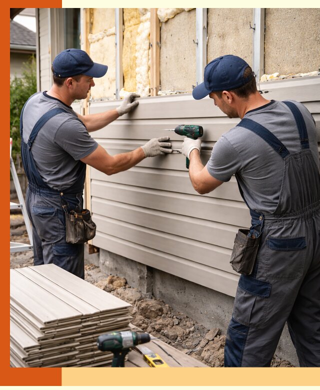 Монтаж сайдинга после утепления в Ноябрьске качественно и надежно